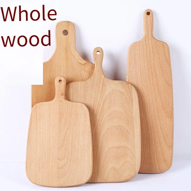 Y50 wholesale kitchen thick large bulk blank round personalized custom black walnut acacia wood bamboo cutting board with handle