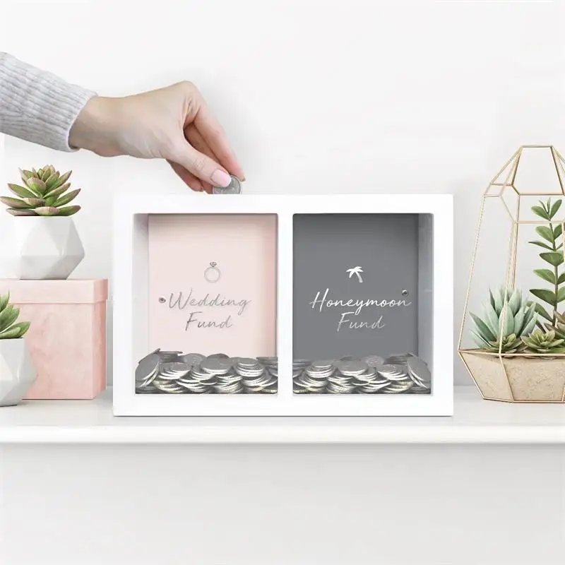 Customized DIY Novelty Splosh Change Box Coin Money Savings Fund Jar Container for Dream Fulfillment Saving Pot Money Box