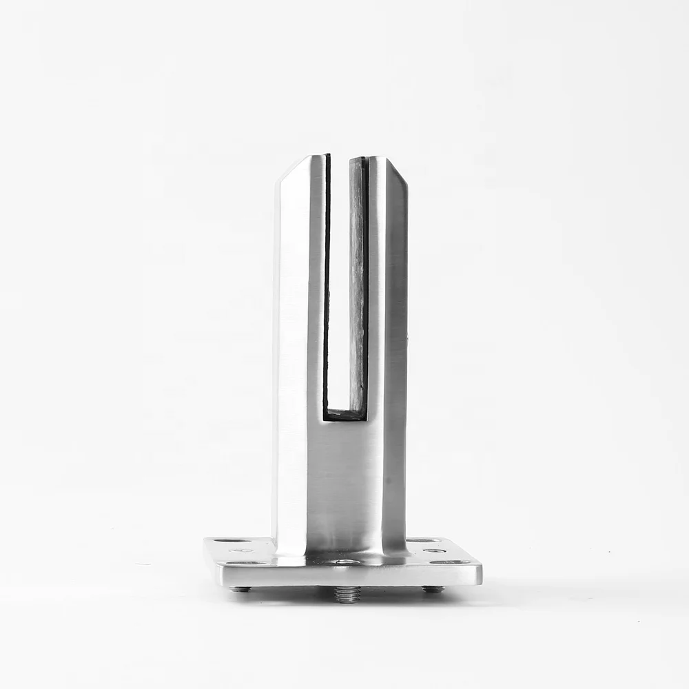 Hot Sale Stainless Steel Base Plated Square Adjustable Glass Spigot for Glass Railing Pool Fencing