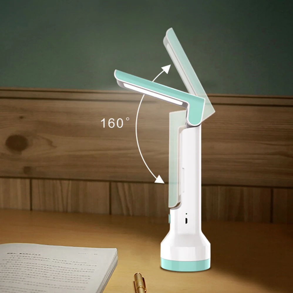 Kamisafe 1500mA Lithium Battery Electric Table Reading Lamp LED Emergency Torch USB Rechargeable Tactical Flashlight Light