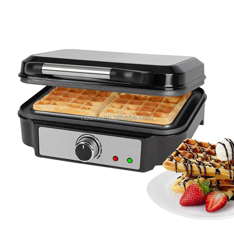 Aifa Thick Breakfast Waffle Machine Make Waffles Adjustable Temperature Square Belgian Waffle Maker