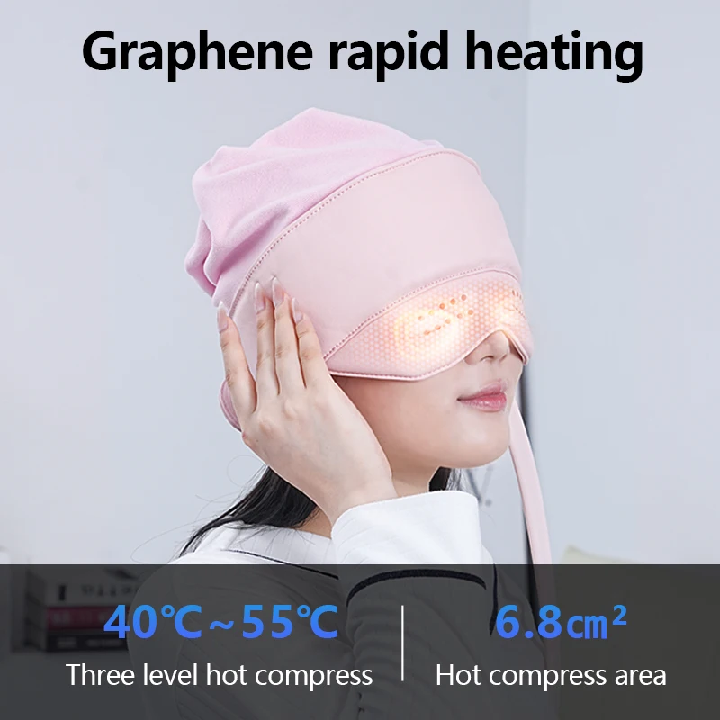 Stress Relief Airbag Head Massager With Eye Acupoint Head Massager With Heating Multifunctional Airpressure Head Massager