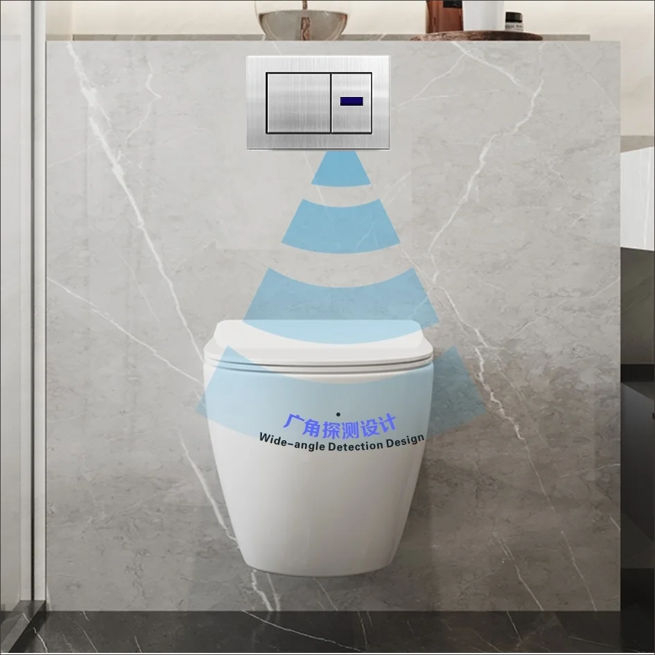 New Smart Toilet Wall Hung Slim Dual Flush Cistern Conceal Tank Flush Fittings Concealed Cistern