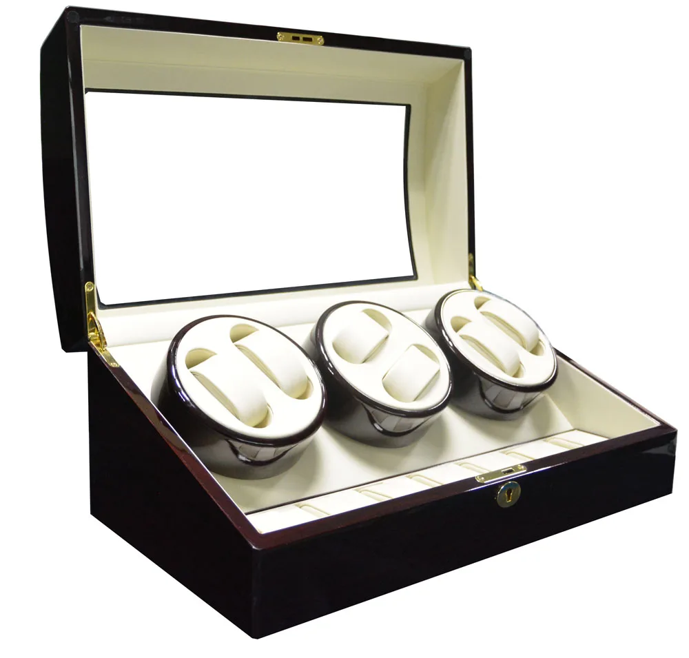 GC03-T31EW Jewelry Rotation Modes 6+7 Watch Winder Box with Quiet Motor for automatic watches