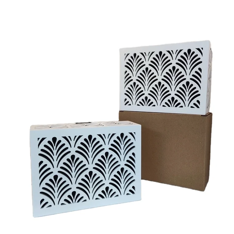 Hollow out new design MDF White wood Doorbell Chime Cover Box for wall decor