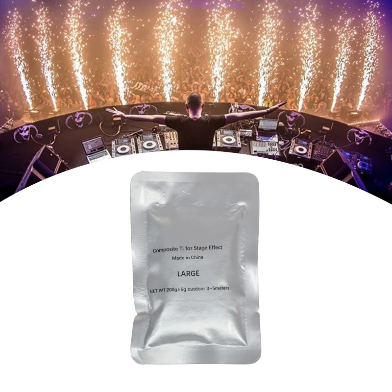 EU/USA Stock Ti Titanium Spark Mini Powder 200g Cold Sparkler Machine Refills Metal Material for Spark Machines