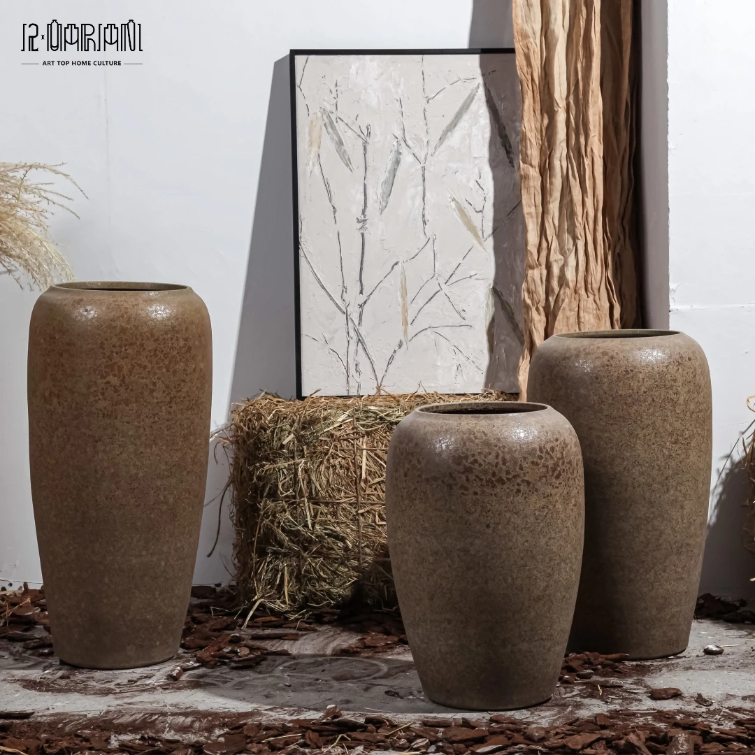 Best Quality Chinese Vintage Handmade Antique Ceramic Large Outdoor Tall Vases For Garden House Decoration