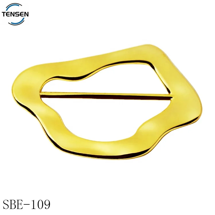 Irregular shape hijab ring scarf holder buckle zinc alloy lingerie accessory clips adjuster for swimwear