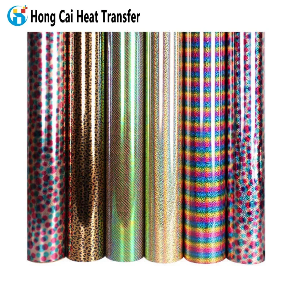Holographic soft metal laser high temperature heat transfer vinyl roll ironing vinyl heat transfer film print transfer