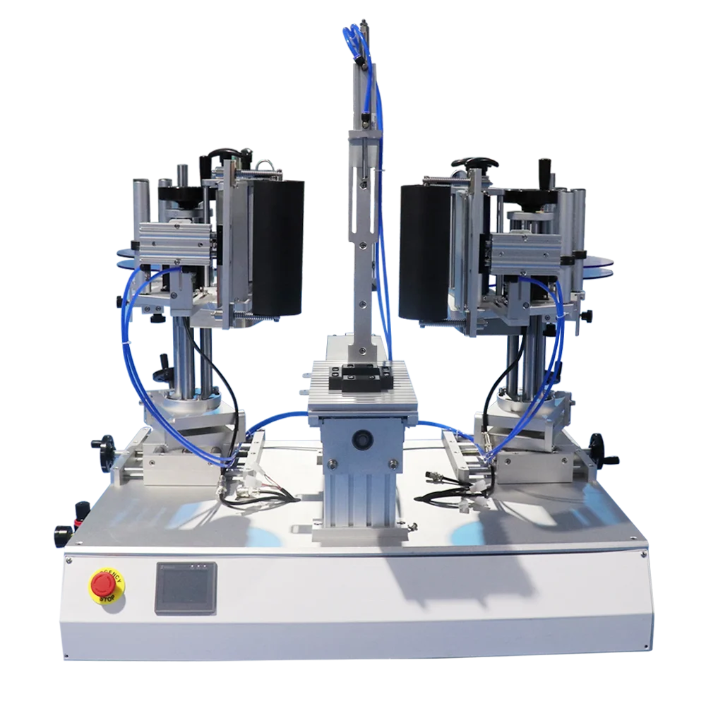 Hot Selling Square Wine Bottle Flat Laundry Liquid Bottle Semi-automatic Double-sided Labeling Machine