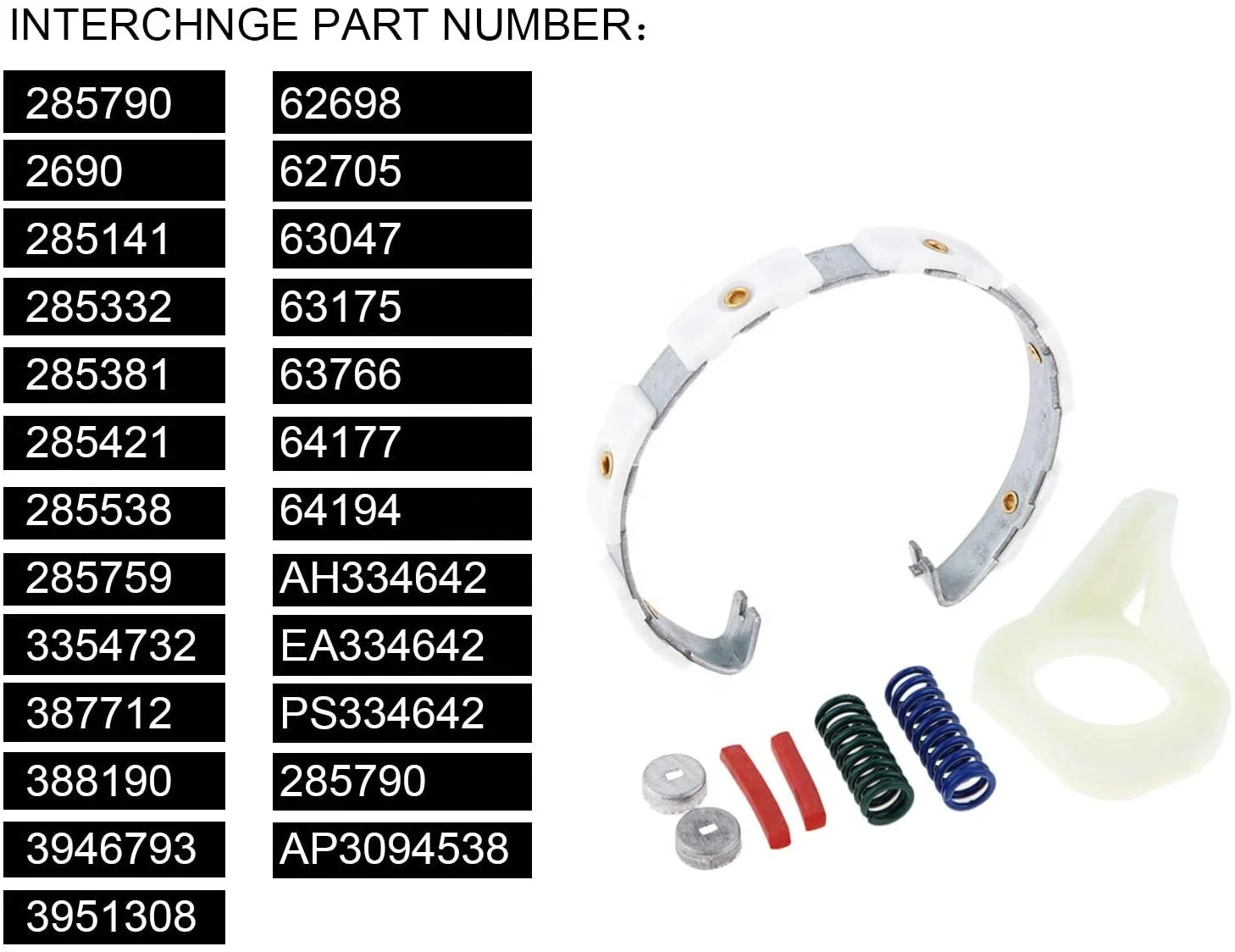 Washer Clutch Band & Lining Kit for AP3094538/ PS334642/285790