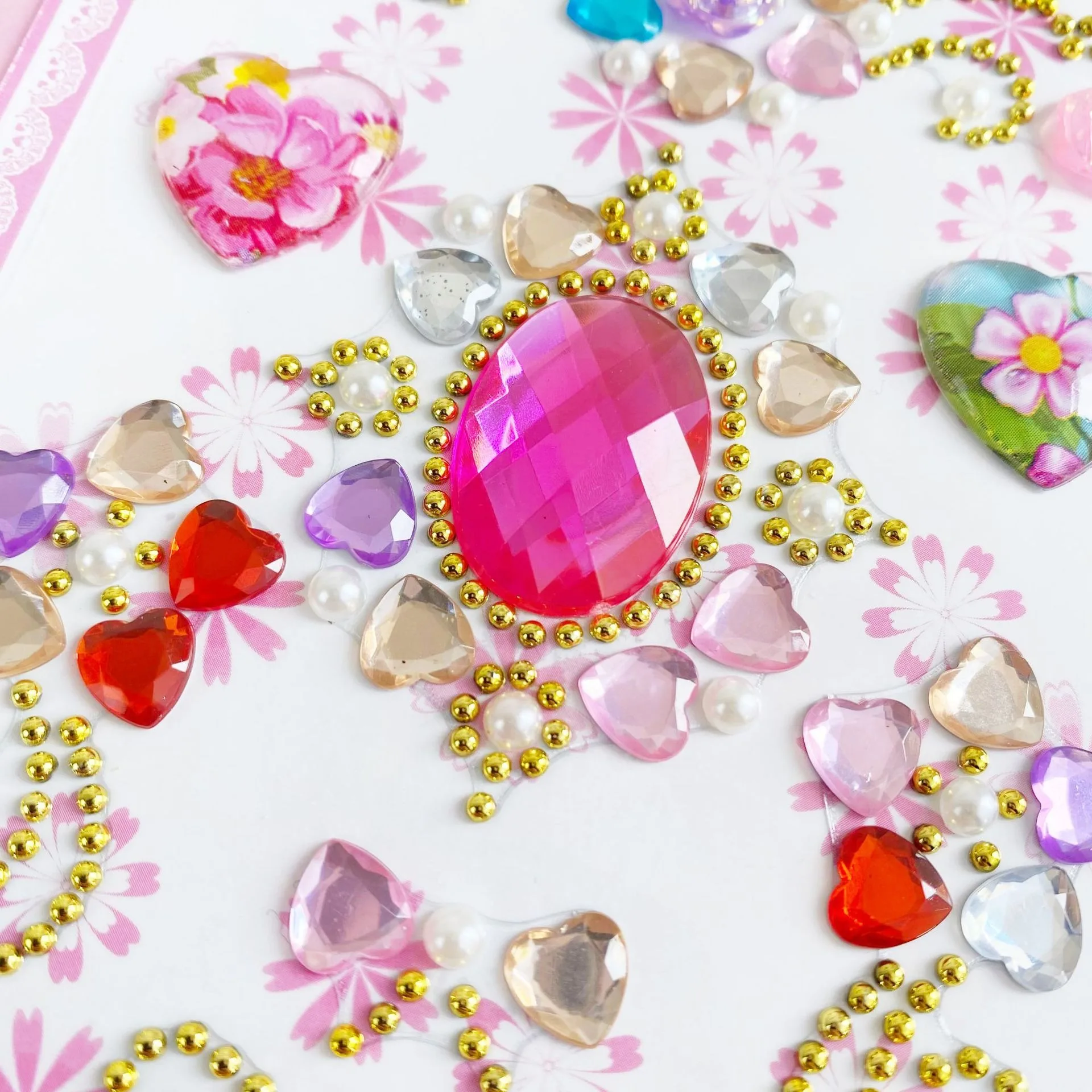 2024 Jewel Crystal Stickers Self-Adhesive Gems For Diy Craft Nail Body Makeup Personal decoration