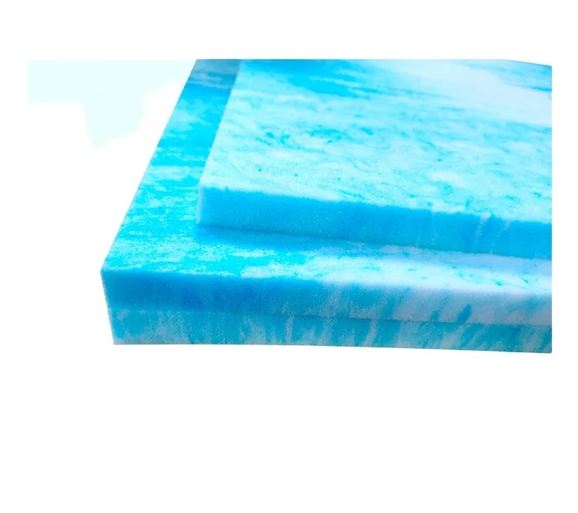 Factory wholesale price mattress 100% cool gel memory foam sheet high density polyurethane sponge 45-100D for sofa/cushion