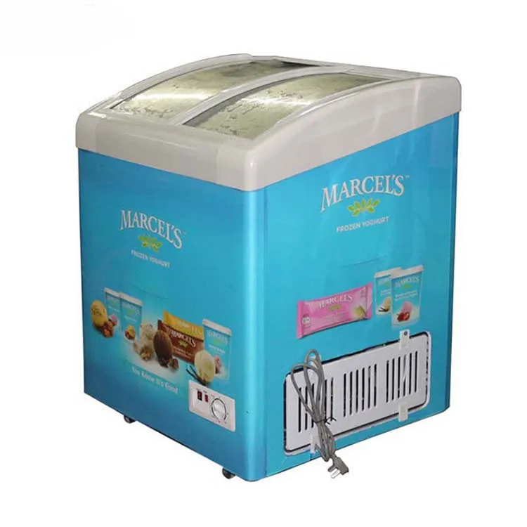 Free shipment to door 2 Baskets single temperator open top refrigerator showcase Commercial ice cream chest freezer