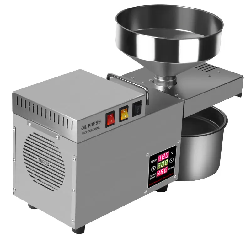 Commercial Household Rapid Oil Press Electric medium-sized stainless steel automatic cold and hot press