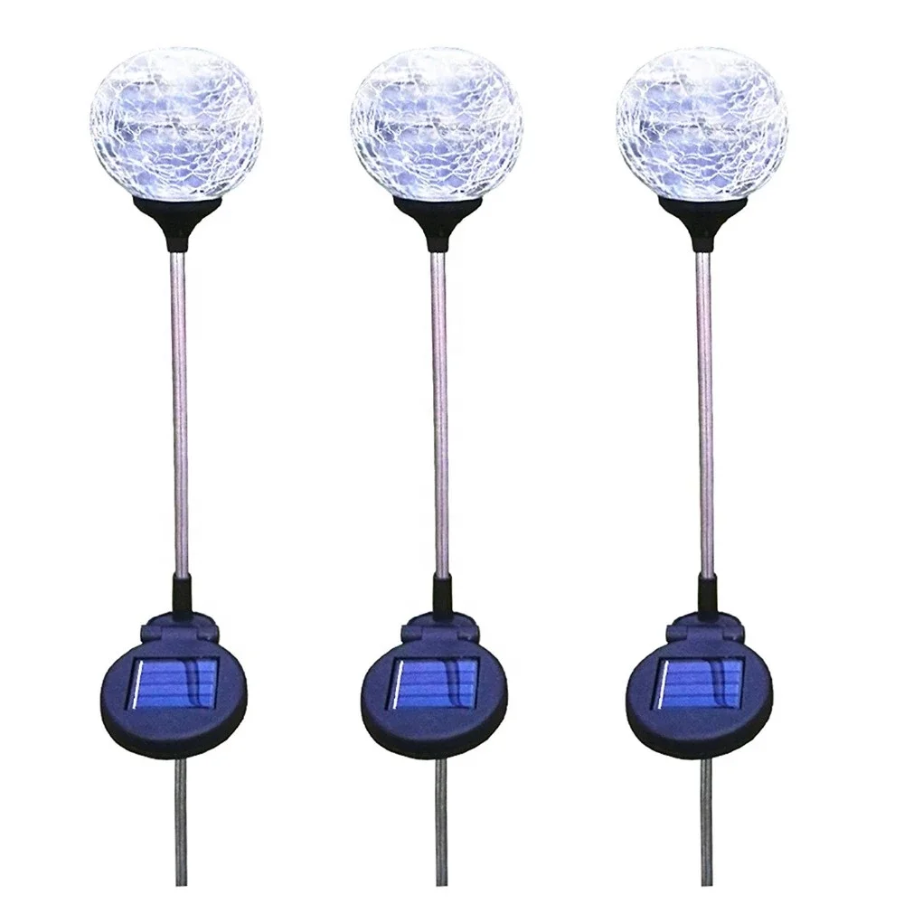 Solar Cracked Glass Ball Led Outdoor Solar Garden Light