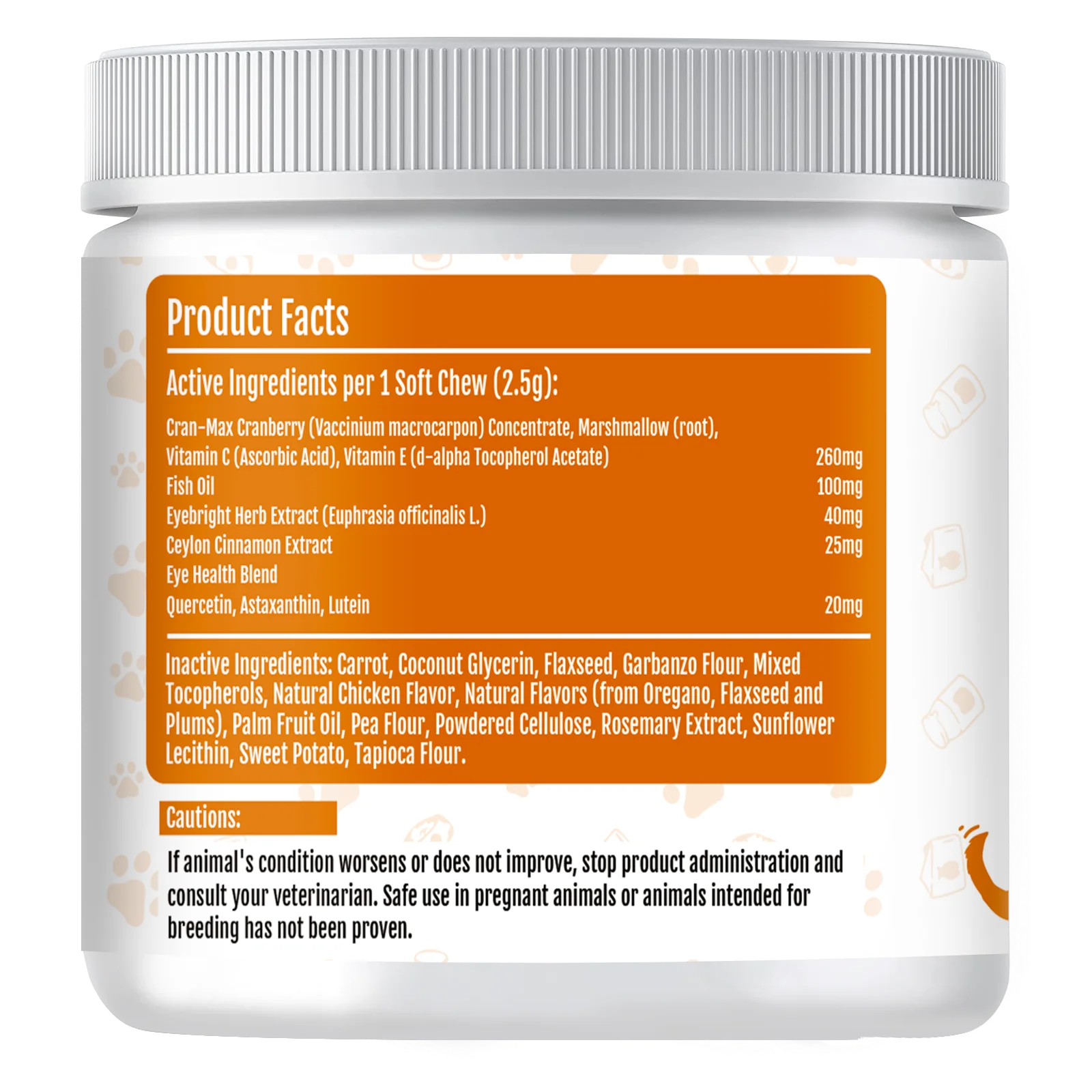 Hanyun OEM Tear Stain Support Soft Chews for Dogs -Health Multivitamin Dog Tear Stain-OEM/ODM Remover Organic Pet Supplement