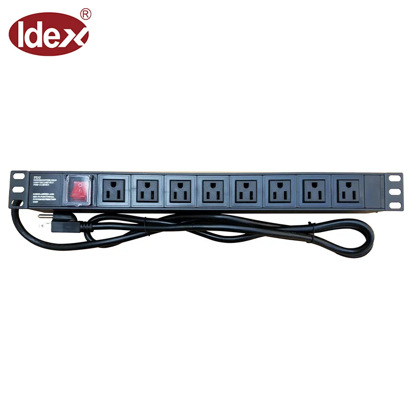 Высококачественный Черный алюминиевый сплав Германия 19 дюймов 6way 8 way PDU