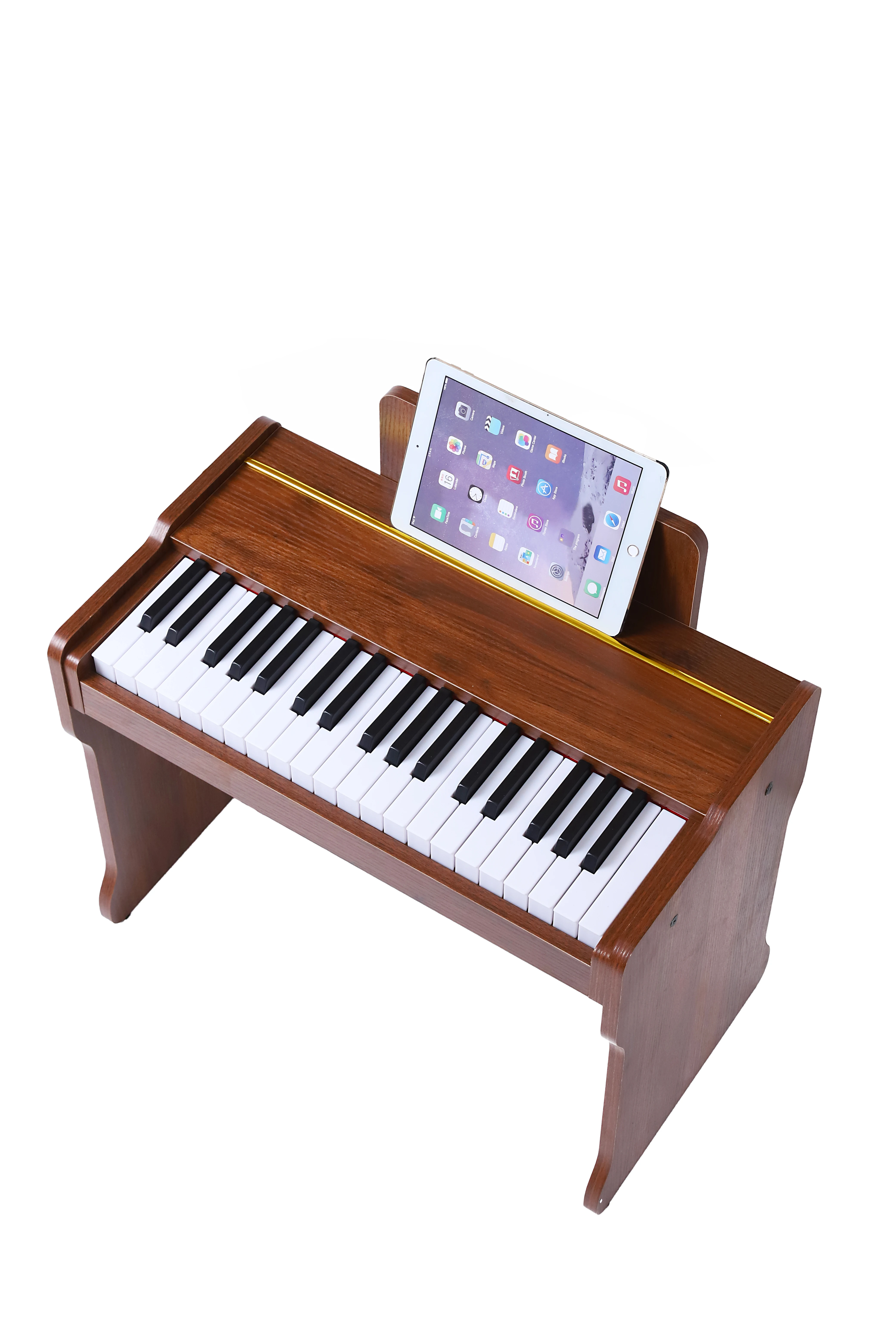 New style Walnut 37 Keys Wooden Piano Design gift to Kids cute piano toy electronic organ
