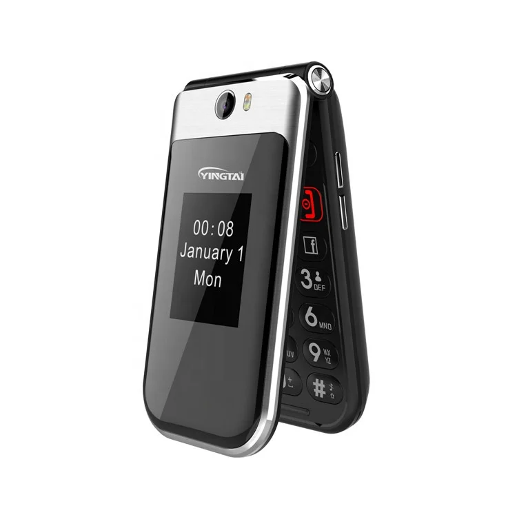 4G flip keypad mobile phone with Android system with 2.8inch screen SOS Dual SIM WIFI whatsap smart feature phone