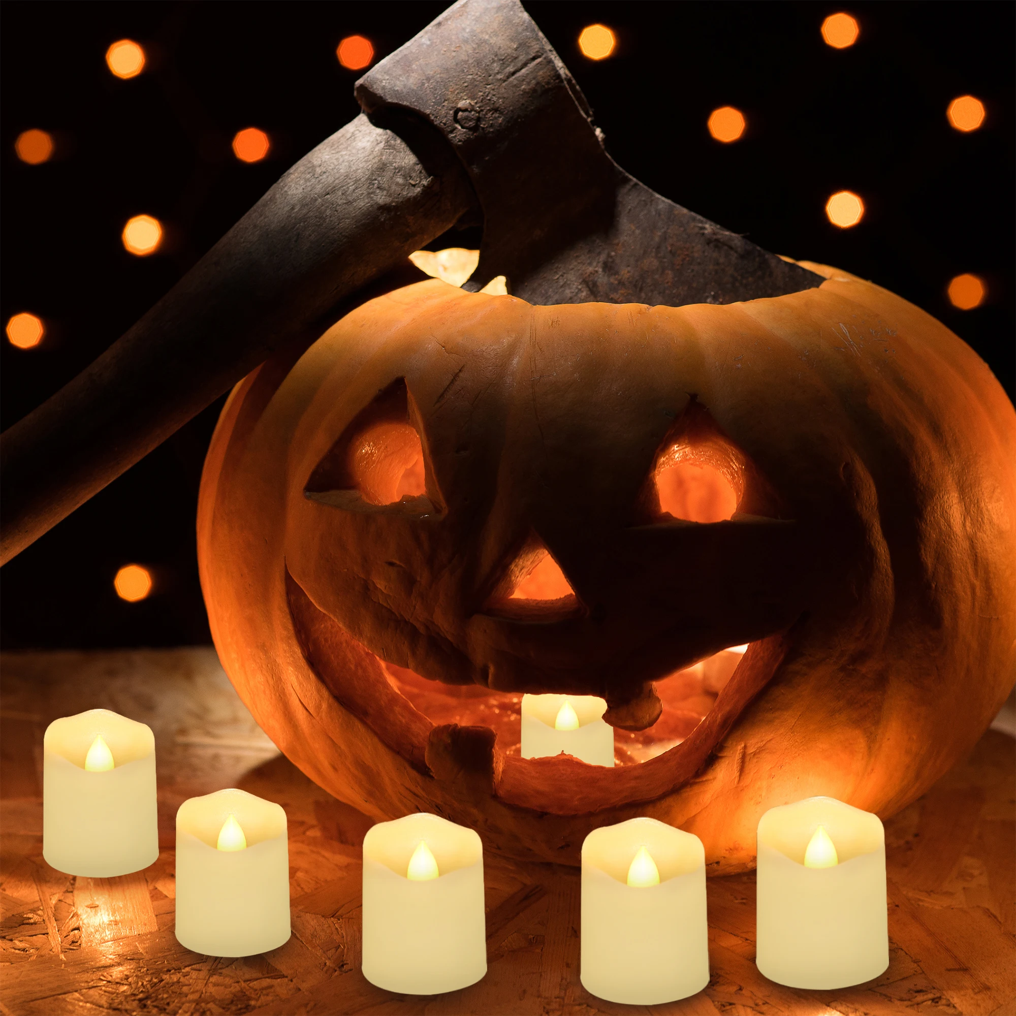 USB Rechargeable Tea Lights Flameless Votive Candles for Prayer and Meditation