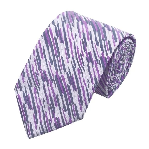 Casual Fashion Retro Texture Pattern Wide Silk Tie Custom Logo Neck Ties