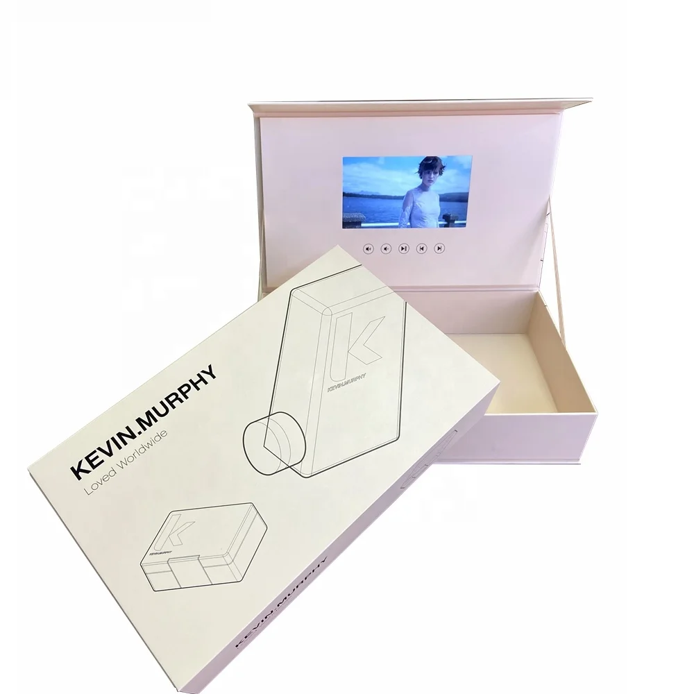 Europe Hot Promotion Item Pink  New Advertising Invitation Lcd Screen Branded Gift Video Box With LCD TFT Screen