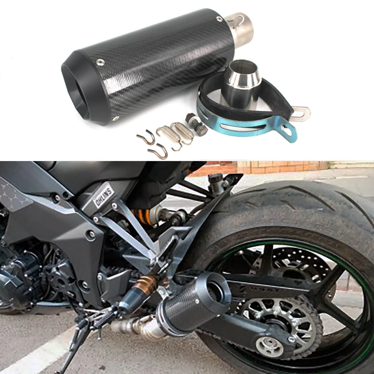 AR Motorcycle Exhaust Muffler Racing Moto Tube Escapamentos For Ninja 650 Z1000 CBR 600RR Street Bike Silencer