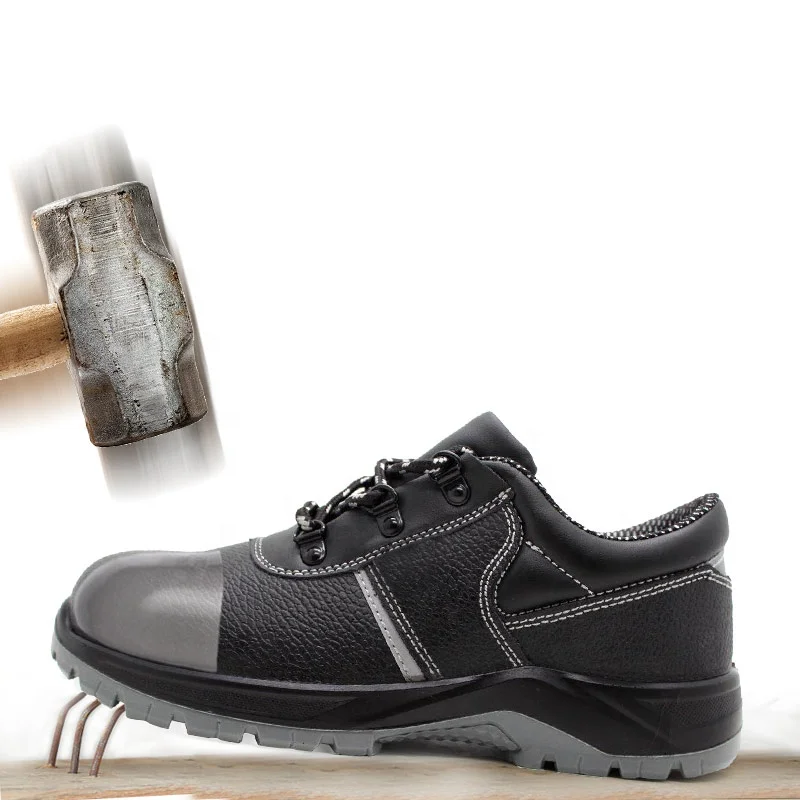 Industrial construction unisex genuine leather Acid and alkali Corrosion resistance steel  toe esd safety shoes anti slip