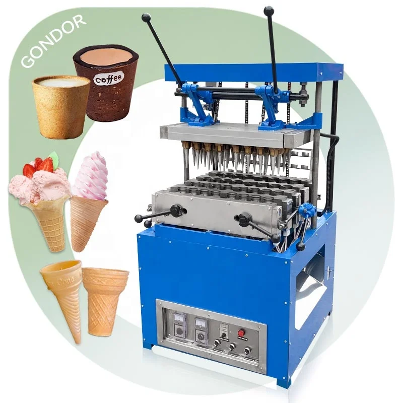 Sugar Small Make Icecream Roll Industrial Semi Automatic Wafer Bake Manual Ice Cream Cone Maker Machine