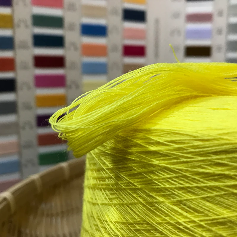wholesale dyed yarn 100% cotton yarn for making machine  32S/2 semi combed cotton for knitting yarn