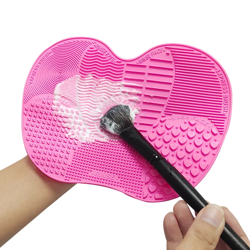 Оптовая продажа, косметический инструмент в форме яблока, силиконовая Кисть для макияжа, инструмент для очистки, Кисть для макияжа, коврик для мытья