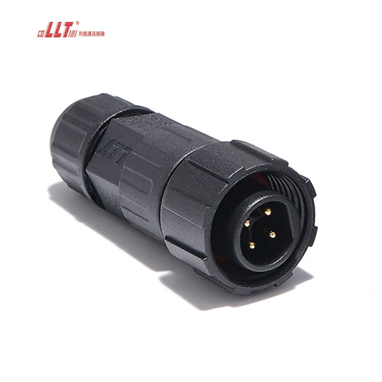 ip68 power female 4pin waterproof  electrical wire assembly terminal 2 3 5 6 7 8 2+8 pin panel mount connector