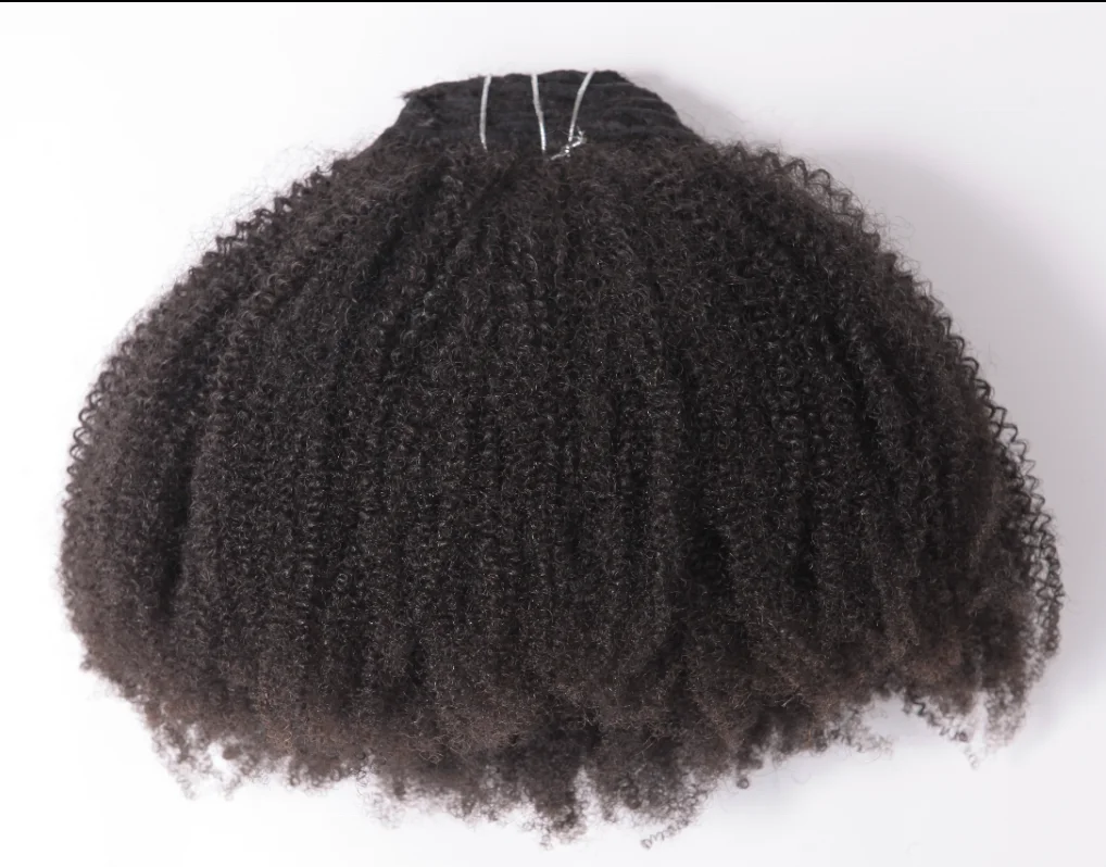 10a grade new products remy hair afro kinky curly human hair clip-ins