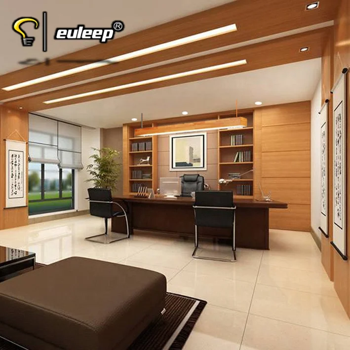 35000k surface mounted modern led ceiling light black linear light 60w for Company Hall lamp