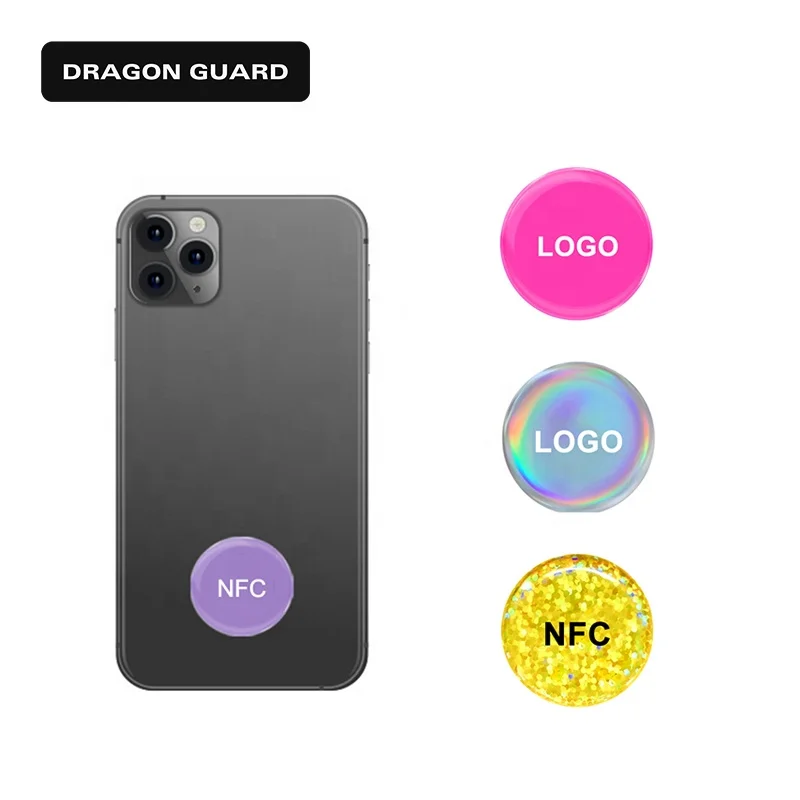 DRAGON GUARD Wholesale Waterproof Epoxy Etiqueta Mobile Phone  NFC Tag Sticker