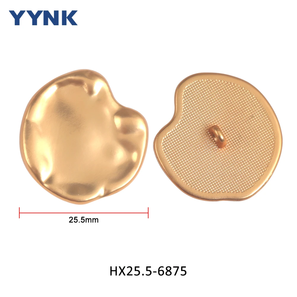 Fashion Unique Irregular Shape Design Metal Sewing Button Custom All-matched Perfect Plate Shank Button for Sweater Lady Clothes
