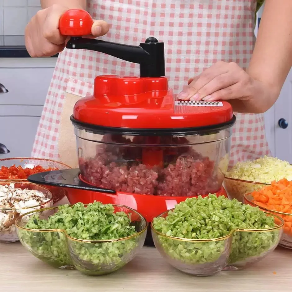 Multifunctional plastic manual meat grinder mincing garlic chopped pepper vegetables minced grinder