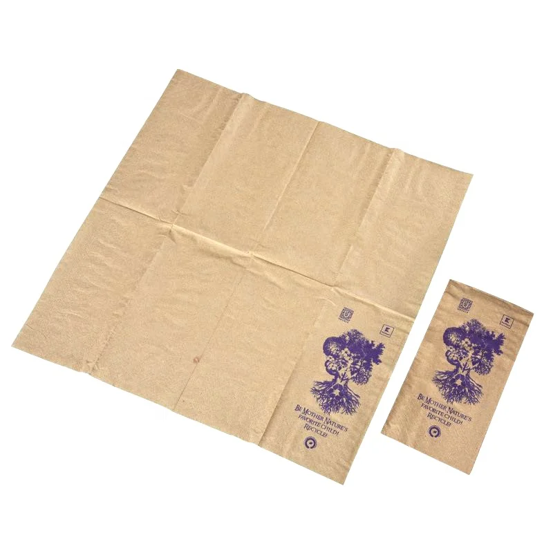 High Quality Unbeached Customized Bamboo Luncheon Paper Napkin and Paper Serviettes