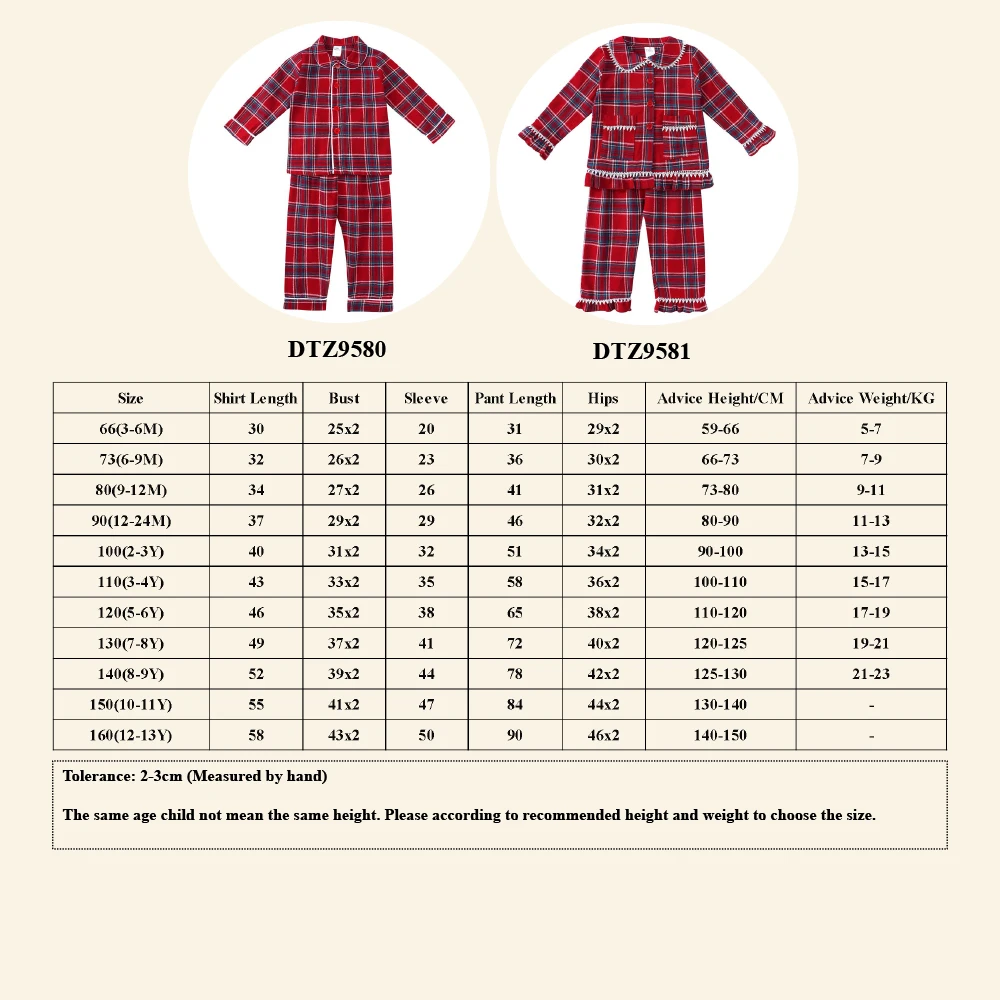 kids girls clothing sets button up red check boys christmas pajamas cotton children clothes wholesale pajamas set