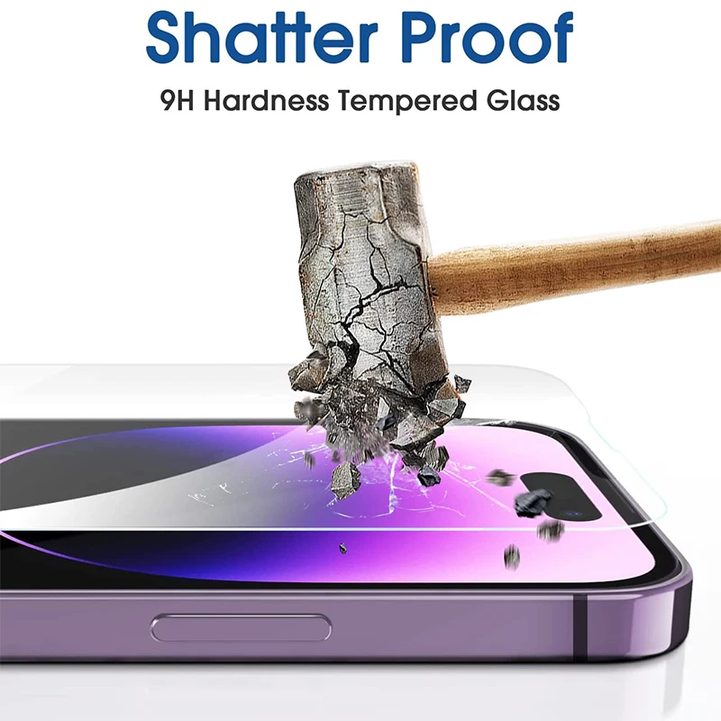 Nuglas 2pack mobile phone tempered glass screen protector for iPhone 14 pro 9h Tempered Glass Film