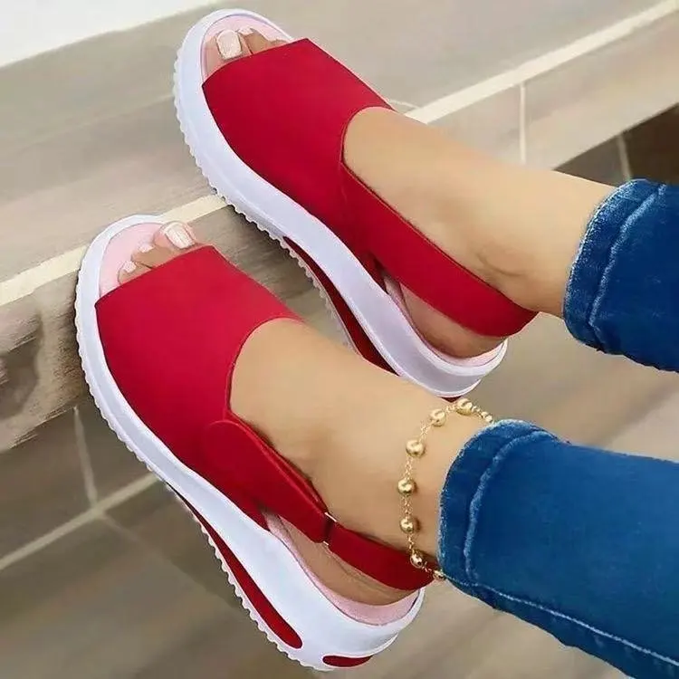 2020 new fashion casual cool slippers platform shoes for women peep toe platform sandals walking shoes for ladies