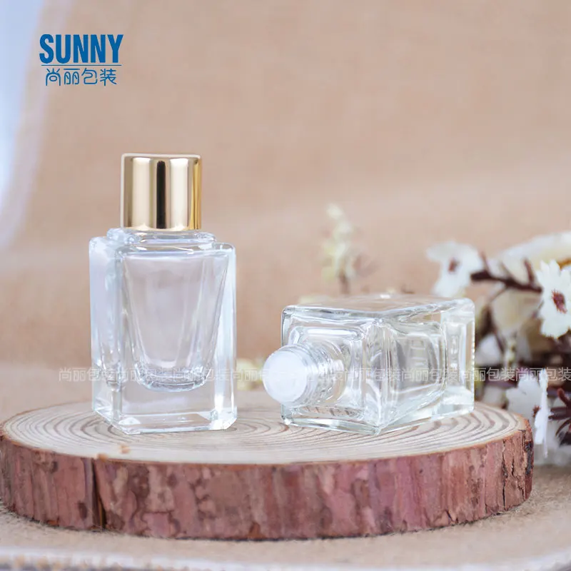 10ml clear square glass bottle car perfume glass bottle with cap