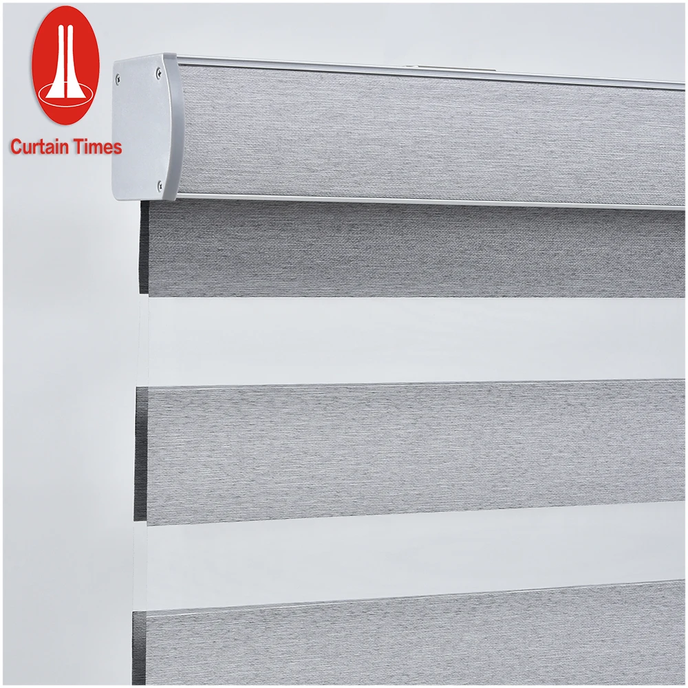 brown color day and night zebra roller blinds window blinds cordless zebra remote control motorized zebra shades