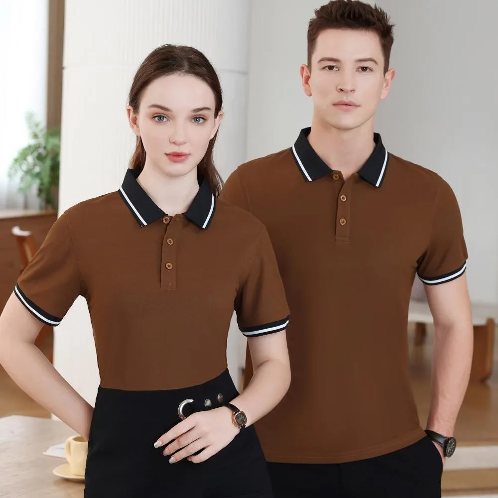 Custom High Quality Plain Casual T-shirts Embroidered Polo tshirt Golf Clothing Custom Logo Simple Polo Shirt For Men