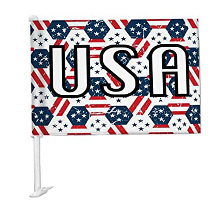 High Quality Cheap Custom Mini Small Competitive Price Hand Signal Flag,car wind flag,america car flag