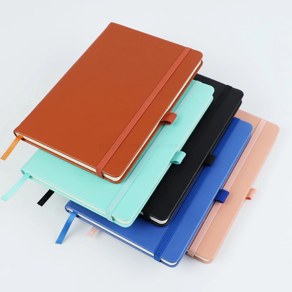 2024 Promotion Cheap A5 Office Composition Printing PU Leather Cover Journal Diary Planner Notebook Fast Shipping