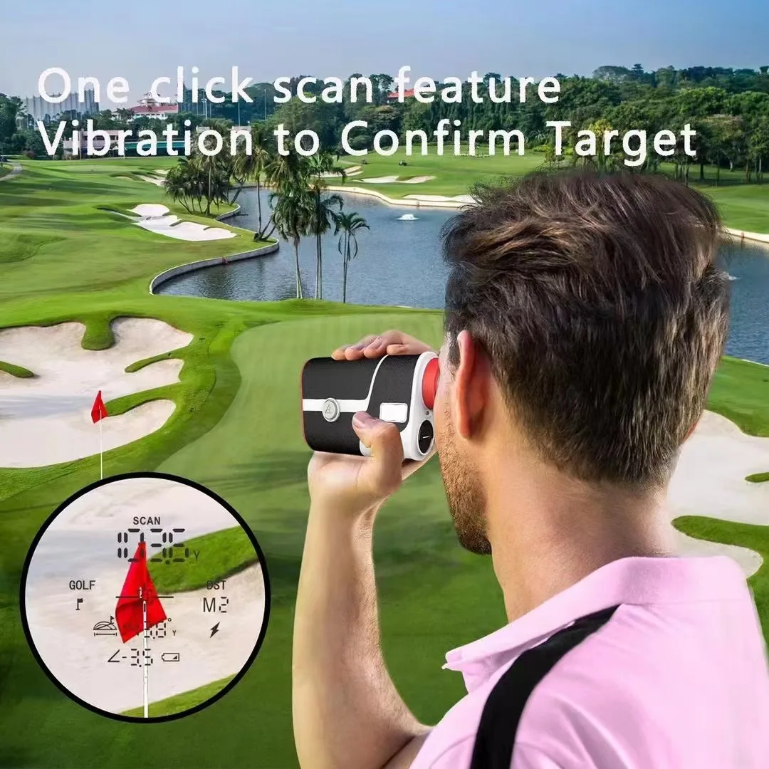 oem odm  Professional new design rangefinder golf club rangefinder flag lock vibration slope compensation Scan Speed hunting