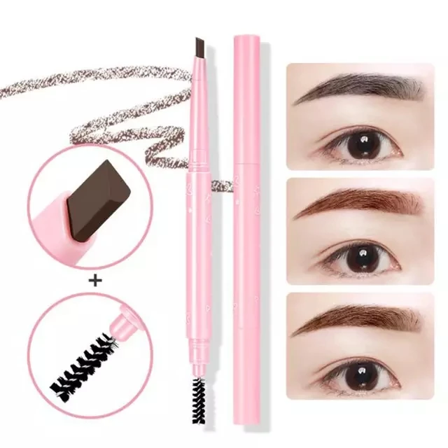 Double Eyebrow Pencil Waterproof And Sweatproof Not Bleaching Lasting Not Blooming Roaring Thrush Artifact 5 Color Optional