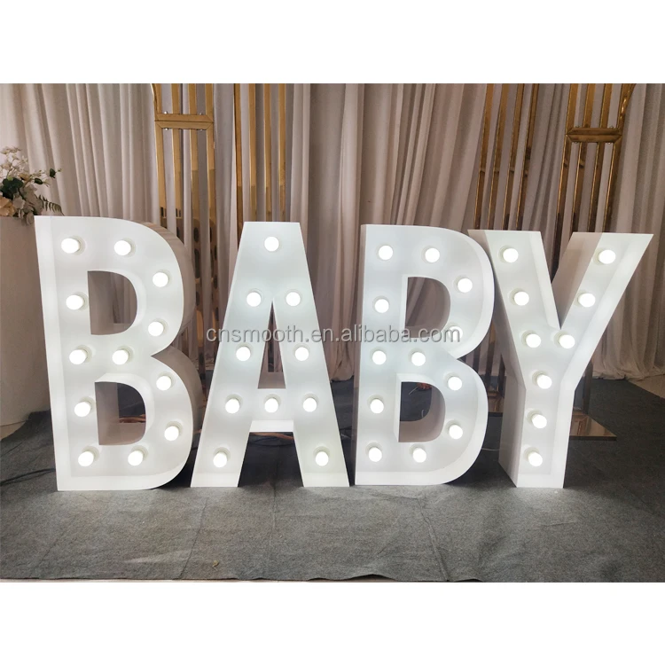 Factory Wedding Party Supplier 3ft 4ft Giant Love Letters Marquee Giant Led Light Up Letters for Wedding